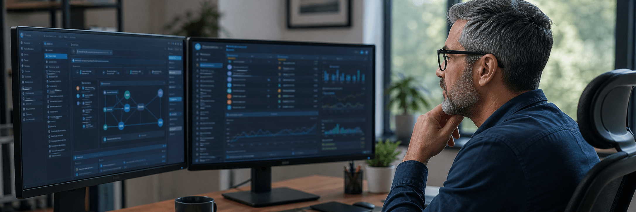 Especialista revisando pruebas y actualizaciones preventivas del sistema