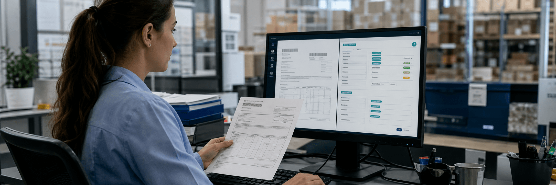 Especialista validando información extraída de documentos operativos